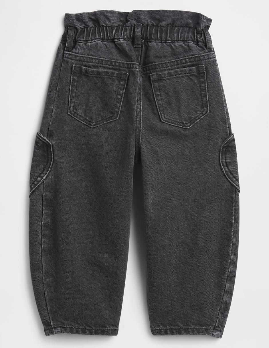 Jeans amplio lavado obscuro para niña 2