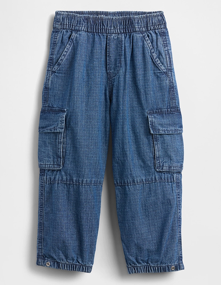Jeans cargo straight lavado stone wash para bebé niño 2