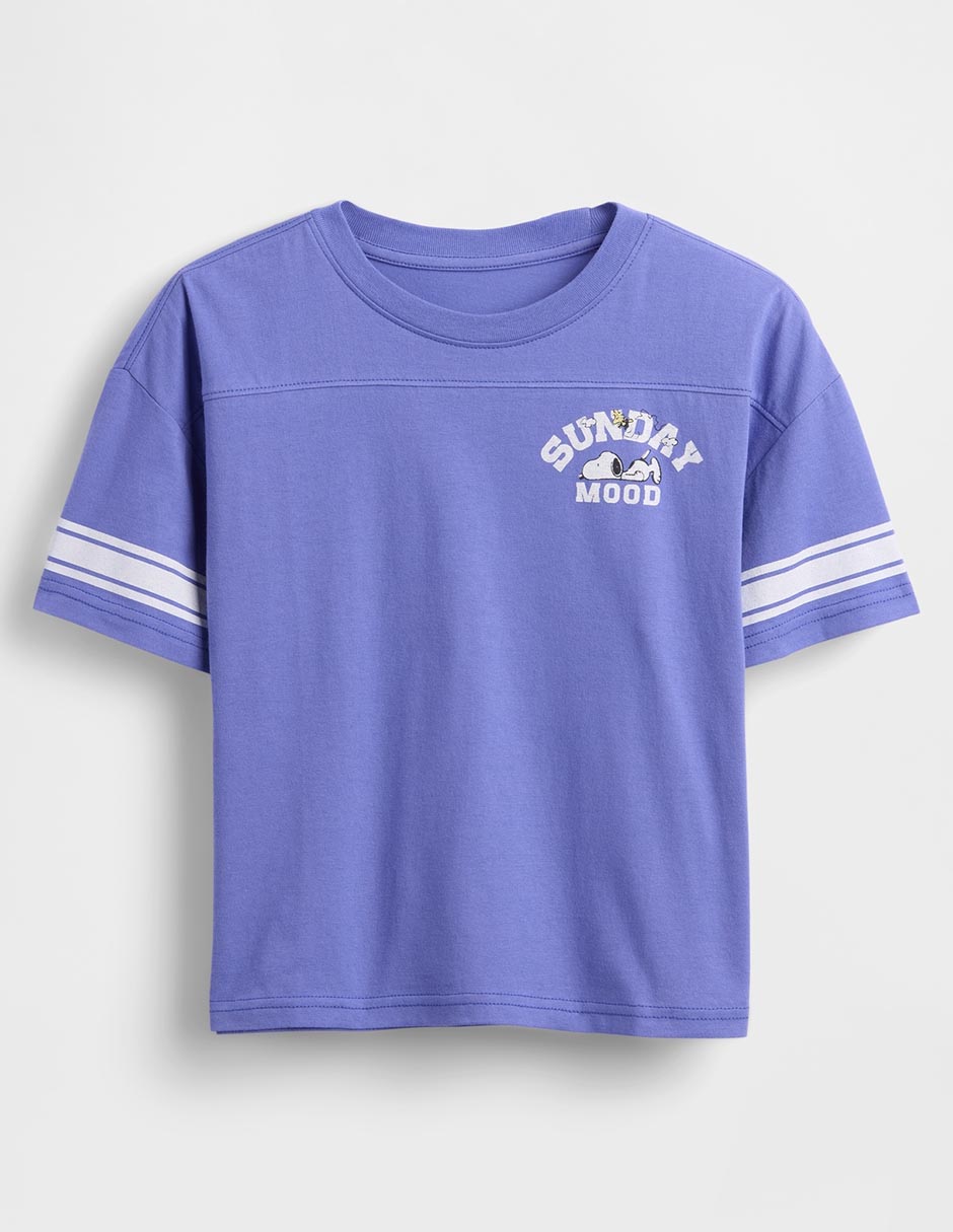 Playera Snoopy manga al codo para niña 2