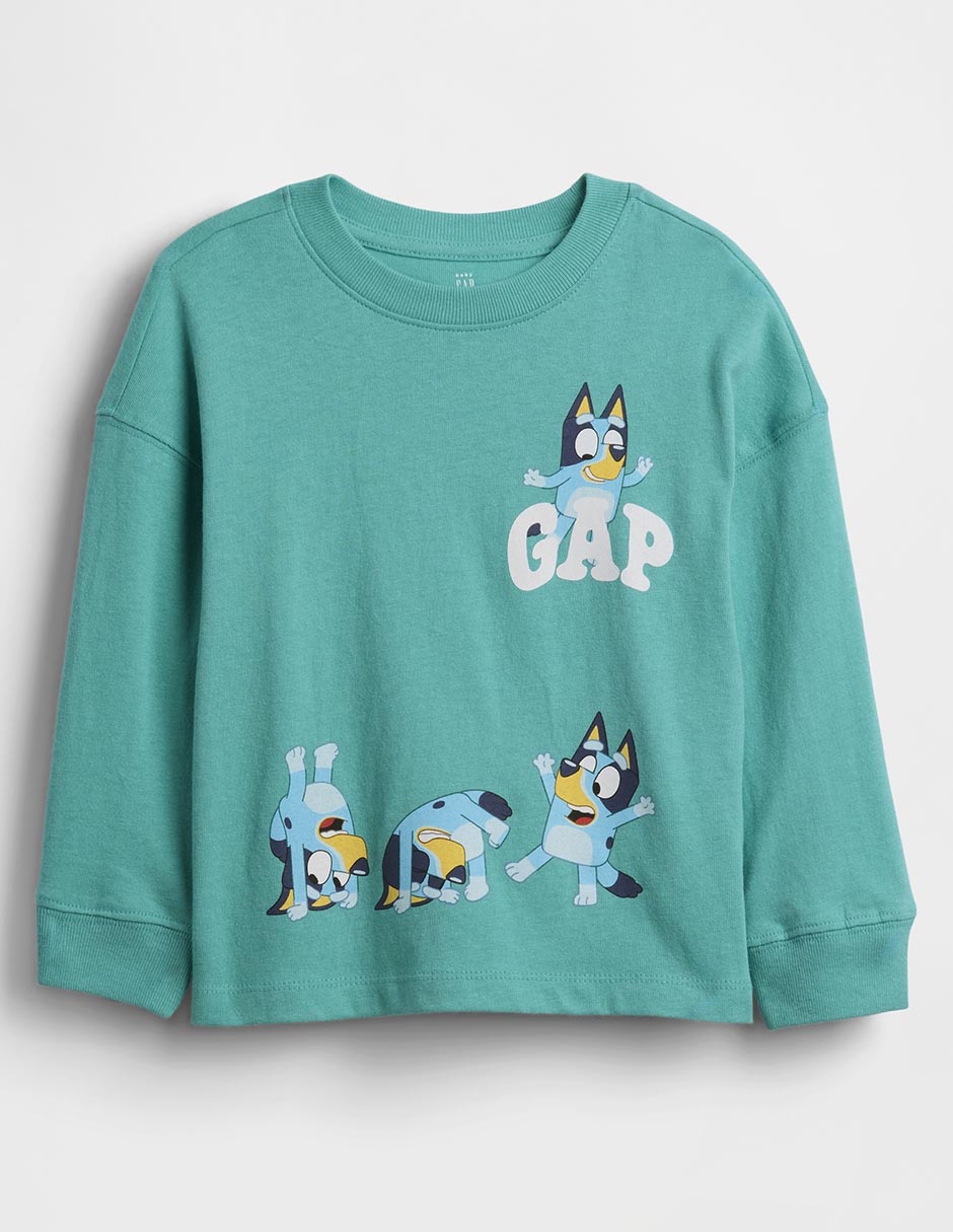 Playera Bluey manga larga para niño
