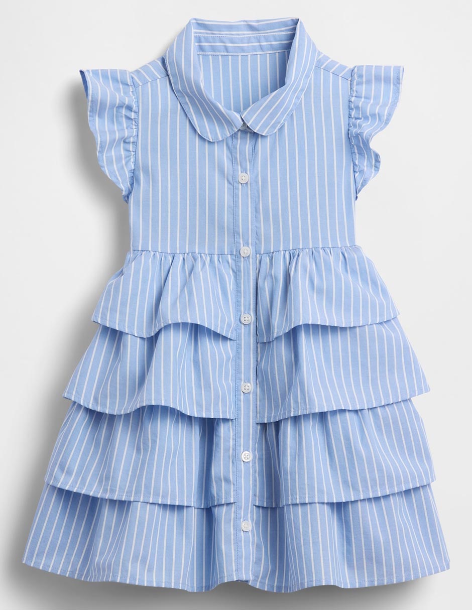 Vestido manga mariposa para niña 2