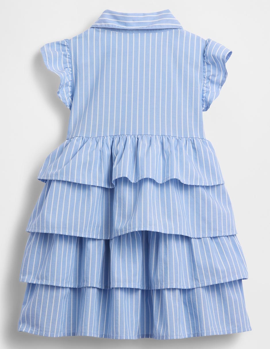 Vestido manga mariposa para niña 3