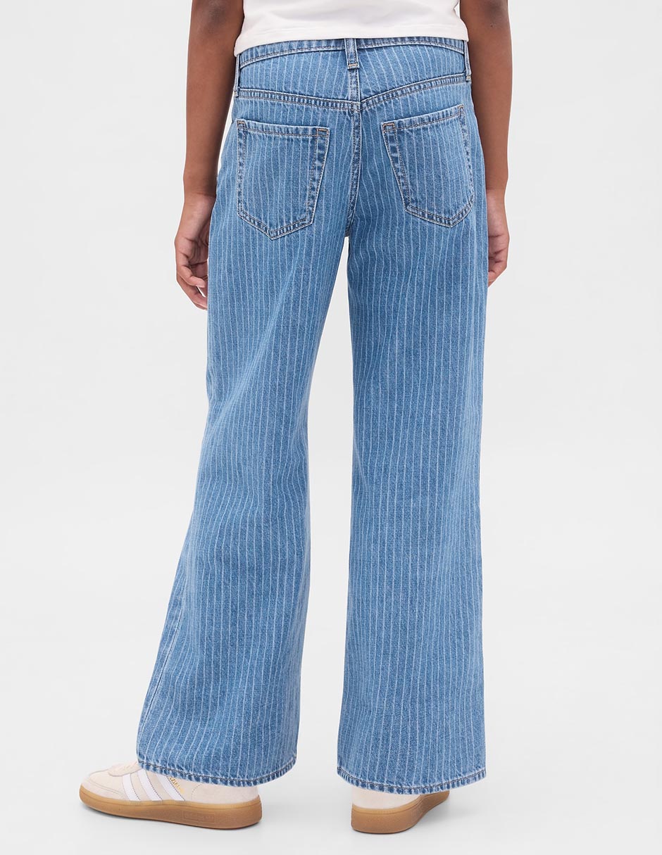 Jeans straight lavado claro para niña 4