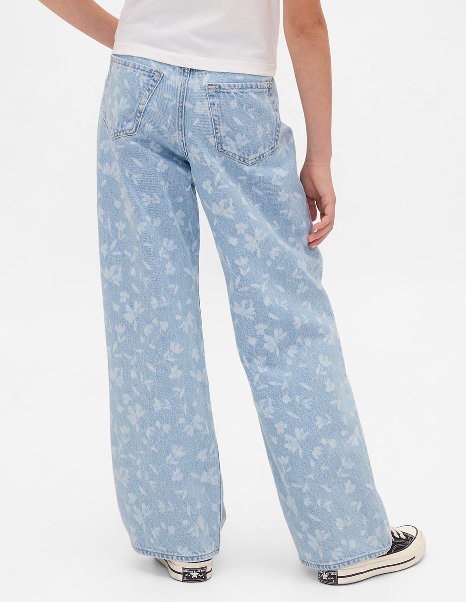 Jeans straight lavado claro para niña 2