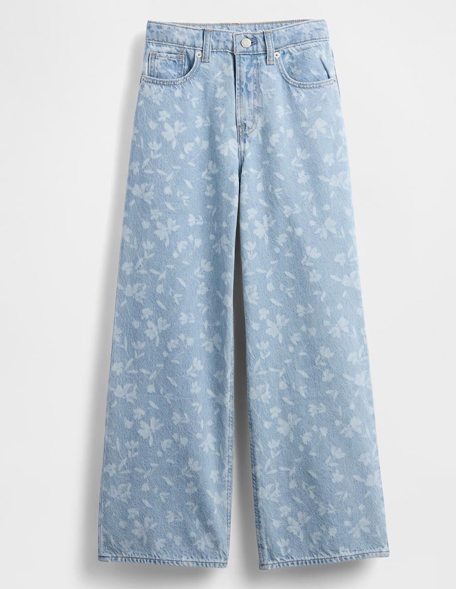 Jeans straight lavado claro para niña 4