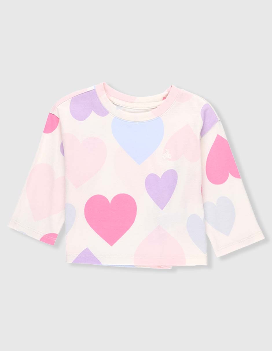 Playera manga larga para bebé niña Playera manga larga para bebé niña