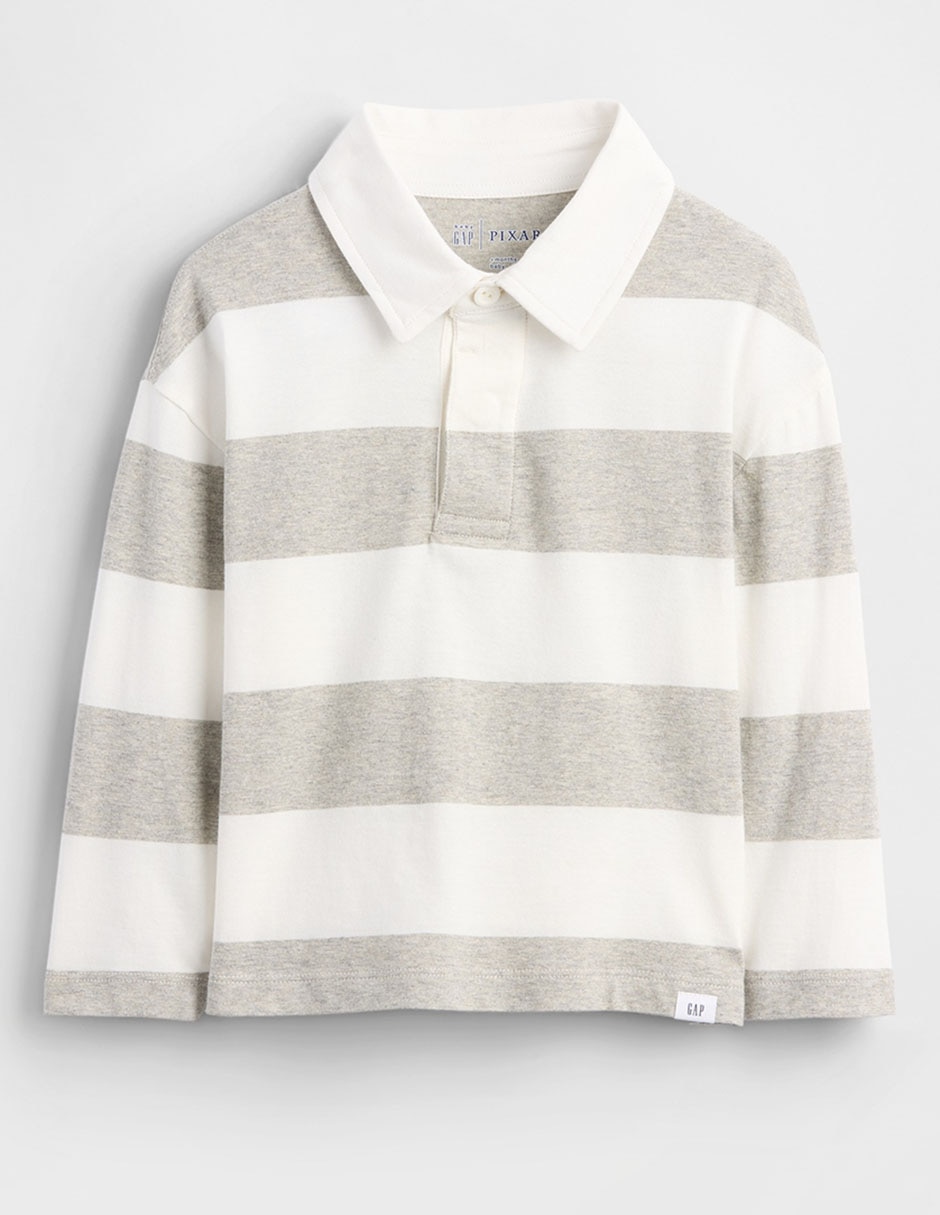 Playera tipo polo de algodón para niño