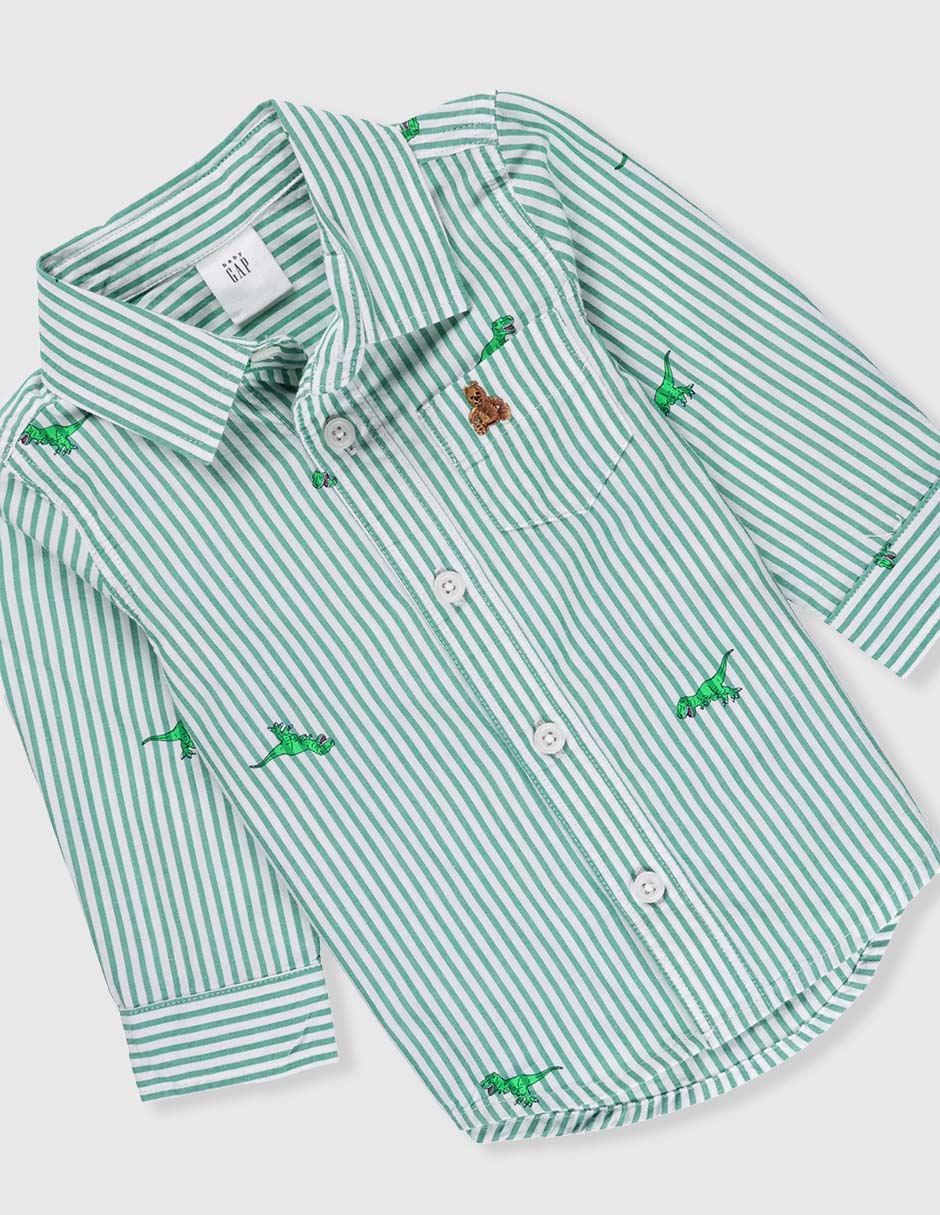Camisa casual de algodón manga larga para bebé niño 3