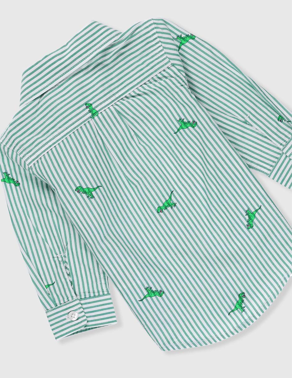 Camisa casual de algodón manga larga para bebé niño 4