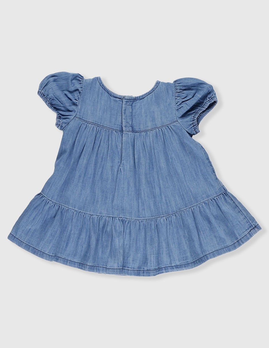 Vestido manga globo bebe niña 2