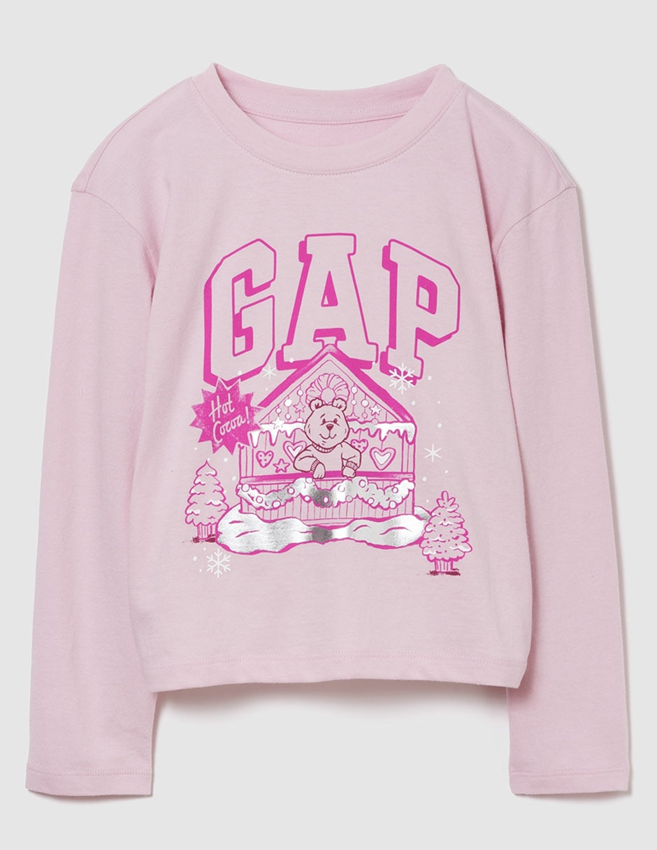 Playera manga larga para niña