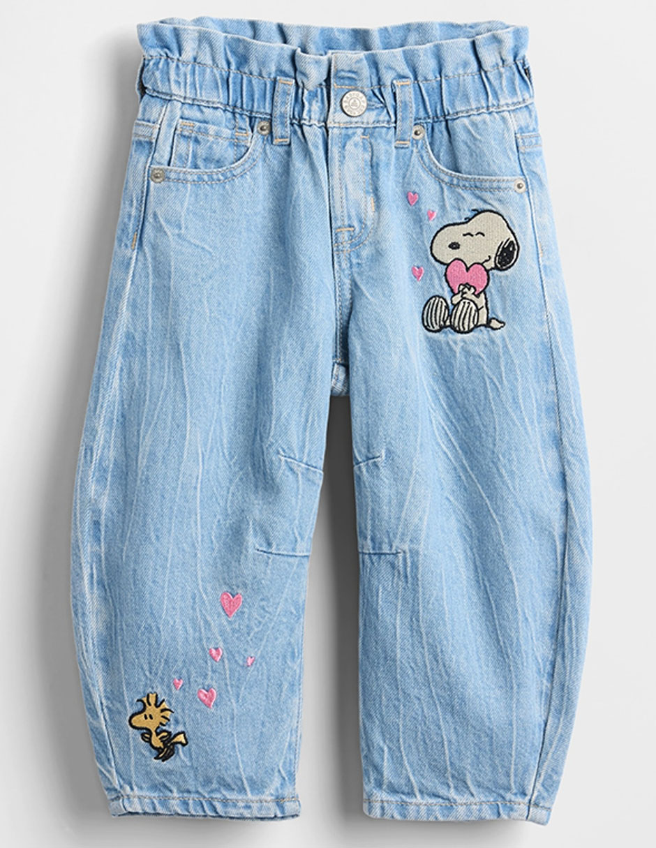 Jeans baggy lavado medio para niña 2