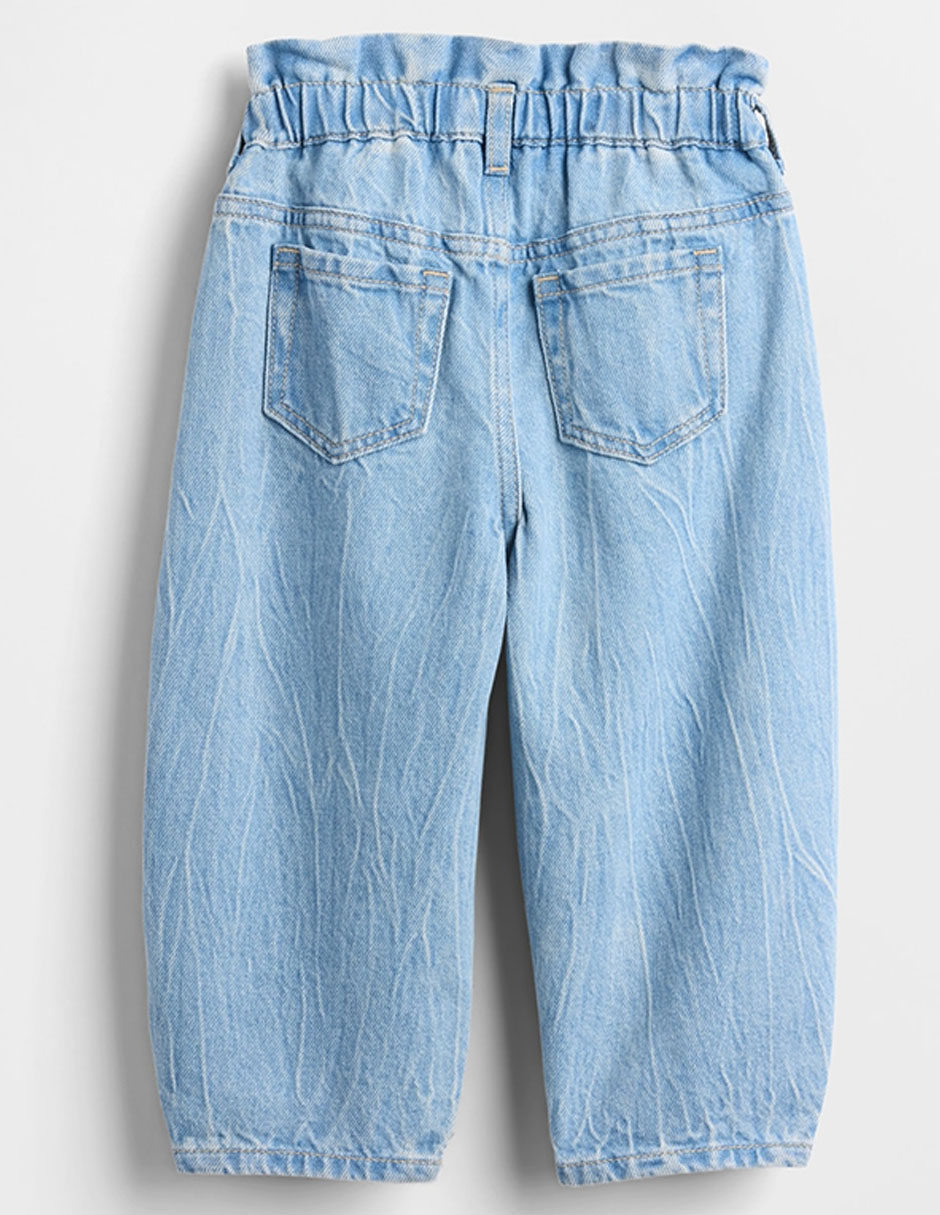Jeans baggy lavado medio para niña 3