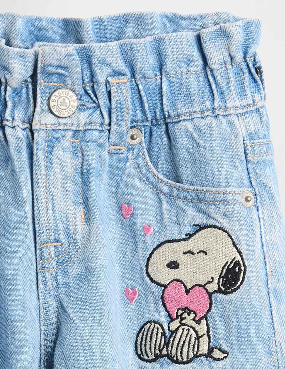 Jeans baggy lavado medio para niña 4