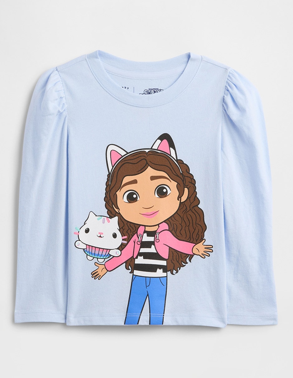 Playera Gabby's Dollhouse manga larga para niña Playera Gabby's Dollhouse manga larga para niña