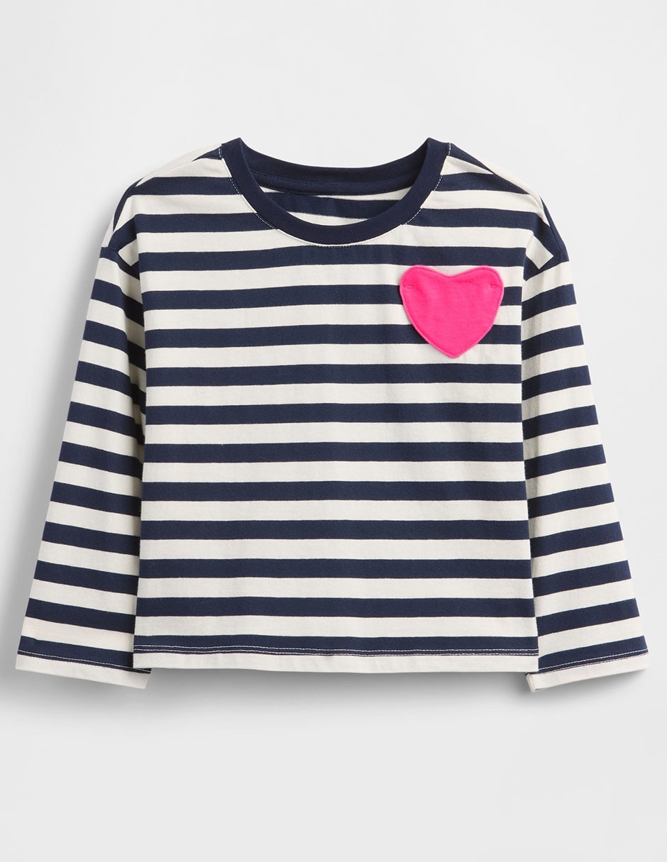 Playera manga larga para niña