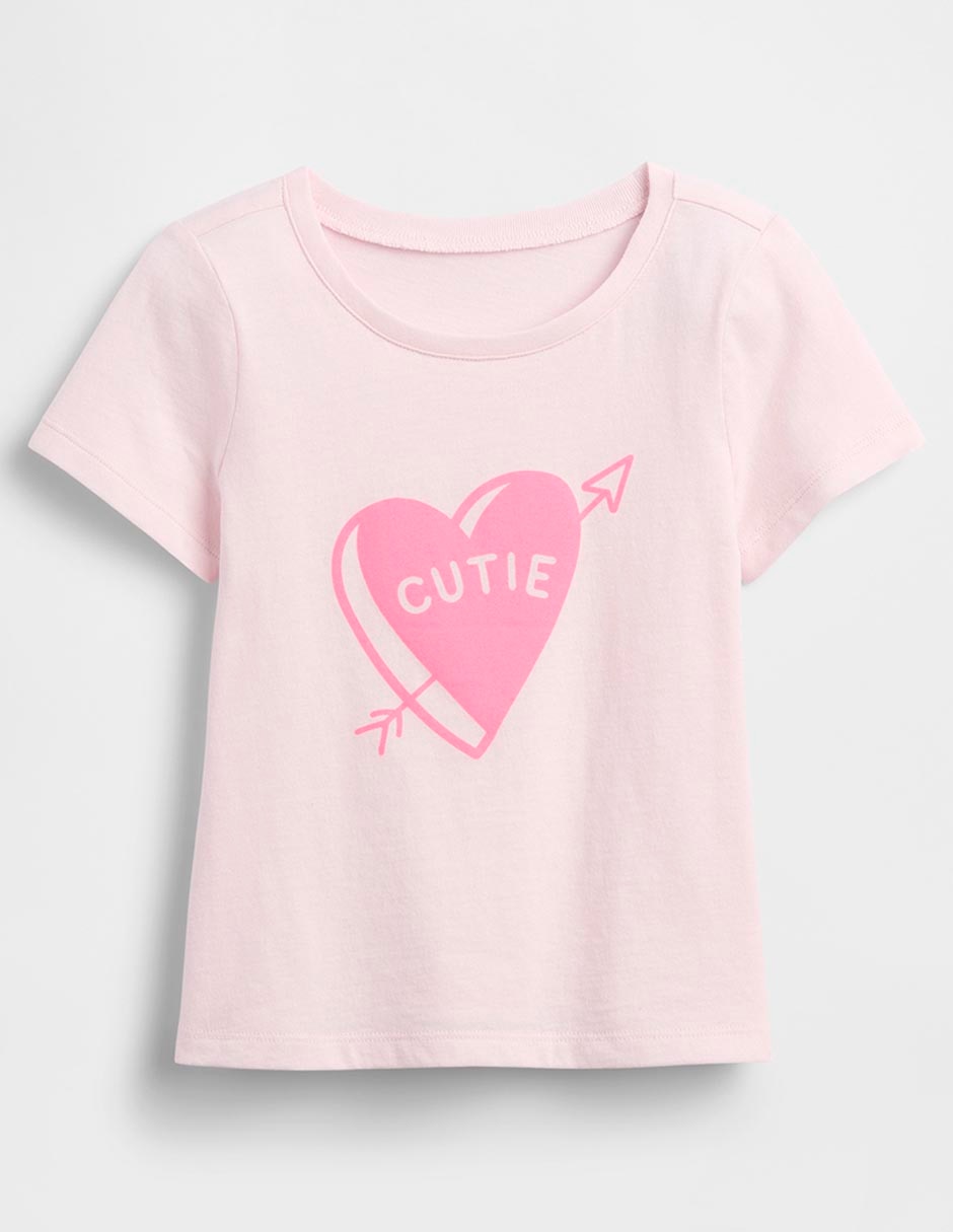 Playera manga corta para preescolar niña Playera manga corta para preescolar niña
