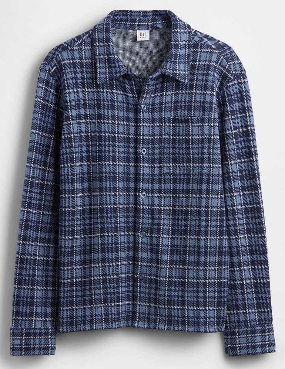 Camisa casual de algodón manga larga para niño 2