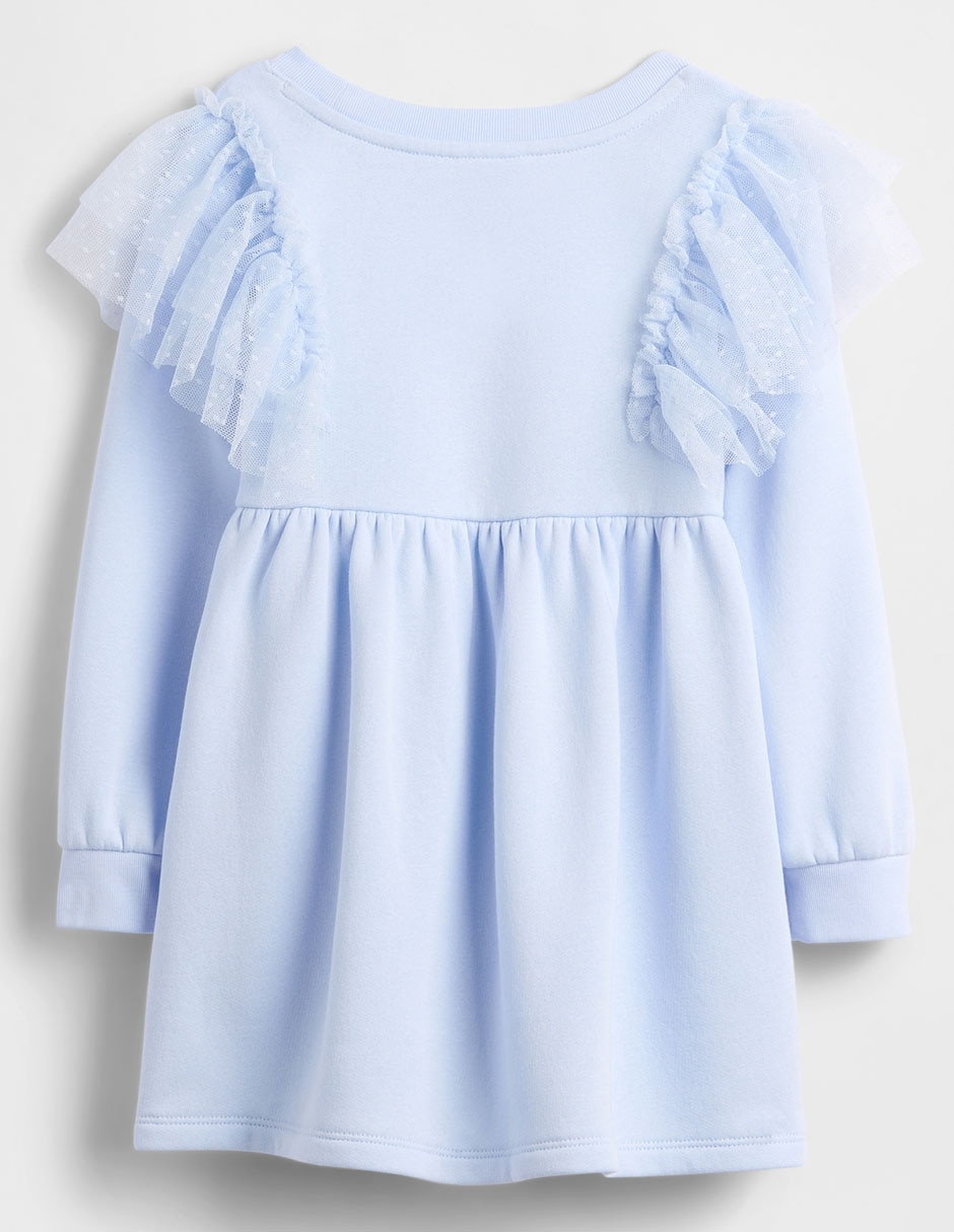 Vestido manga regular para niña 3