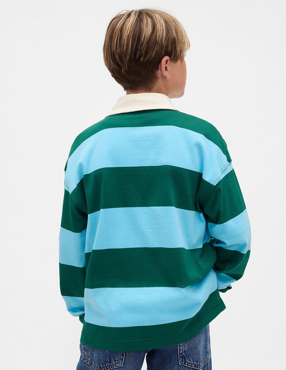 Playera tipo polo de algodón para niño 3