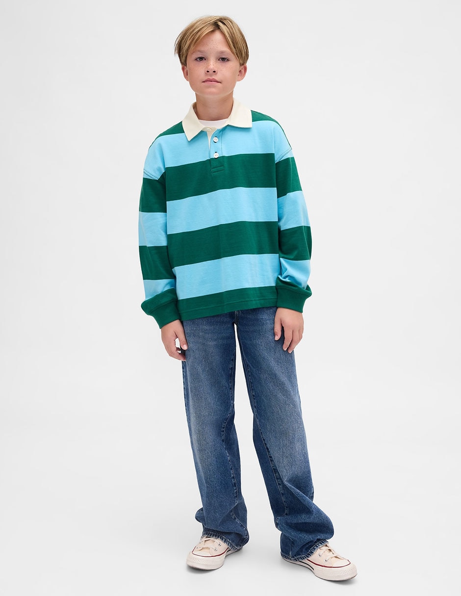 Playera tipo polo de algodón para niño 4