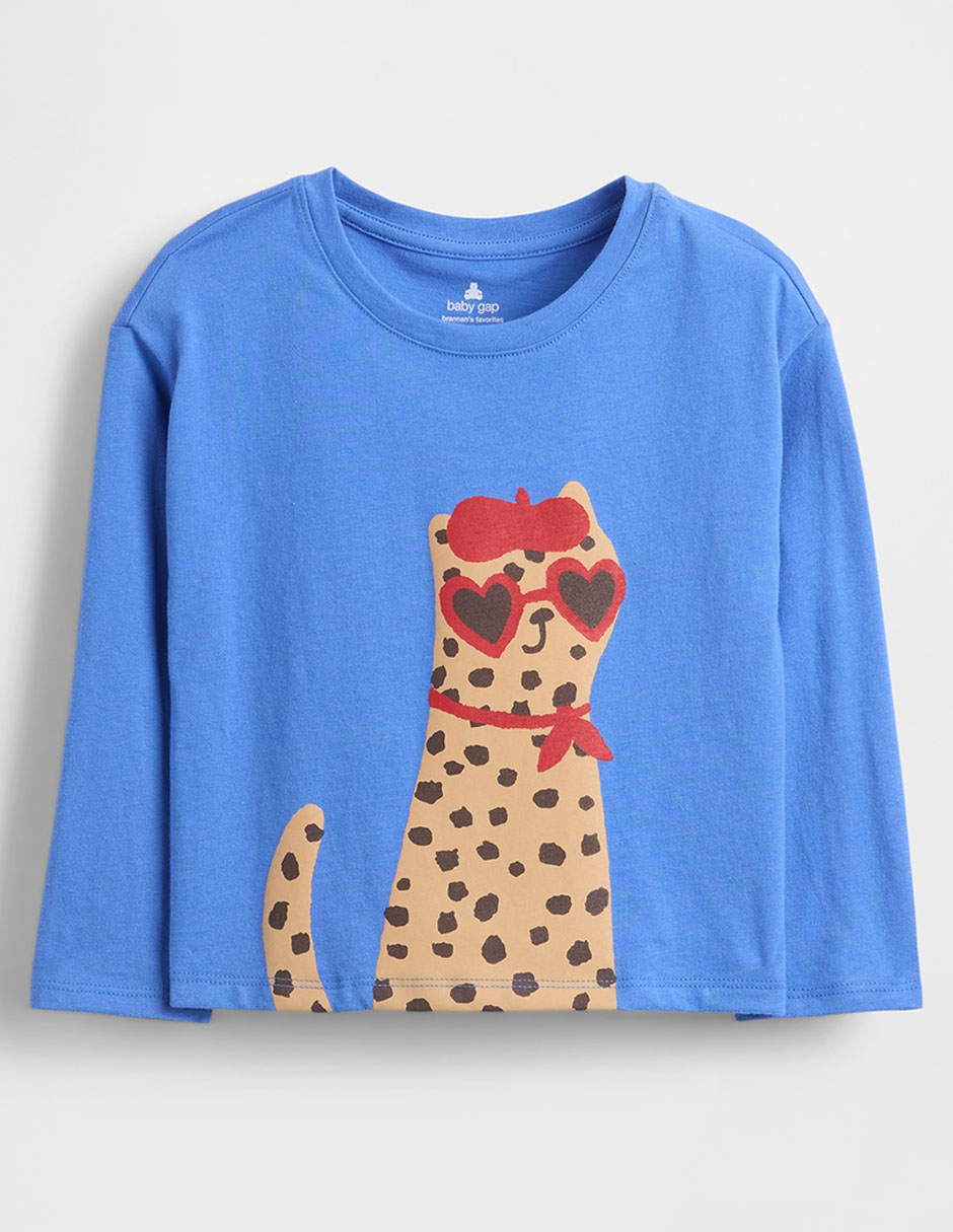 Playera manga larga para bebé niña