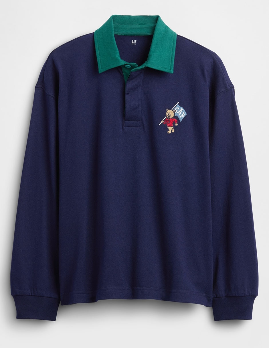 Playera tipo polo de algodón para niño Playera tipo polo de algodón para niño