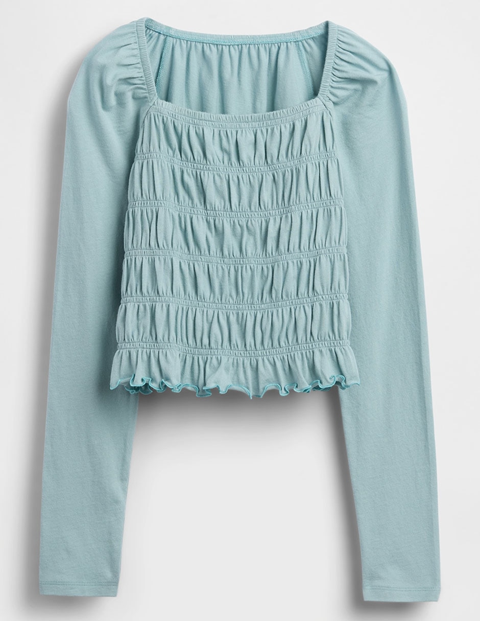 BLUSA GAP 847106, 8 AÑOS, VERDE AZULADO