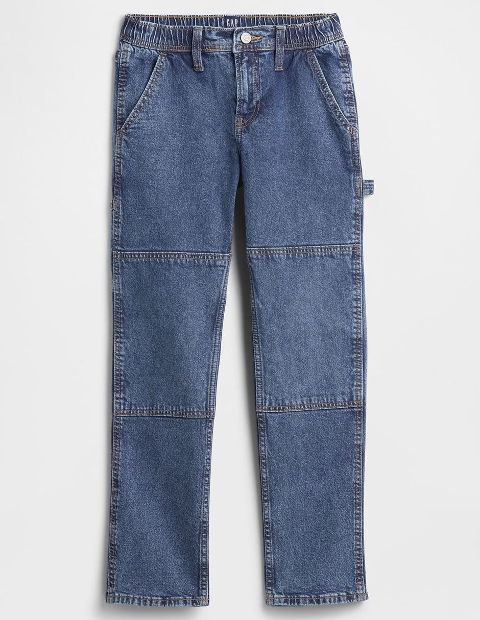 Jeans carpenter straight lavado medio para niño