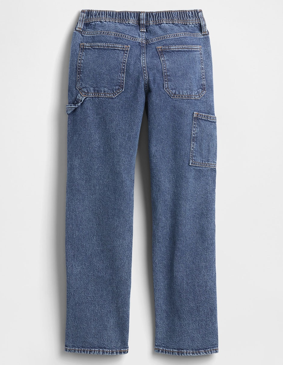 Jeans carpenter straight lavado medio para niño 2