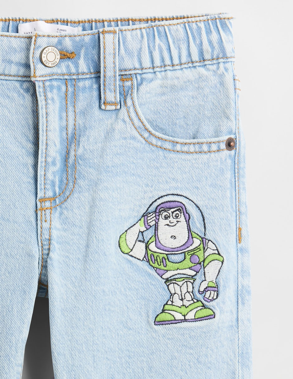 Jeans straight Toy Story lavado claro para niño 3