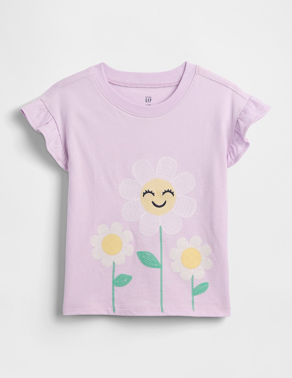 Playera manga corta para niña