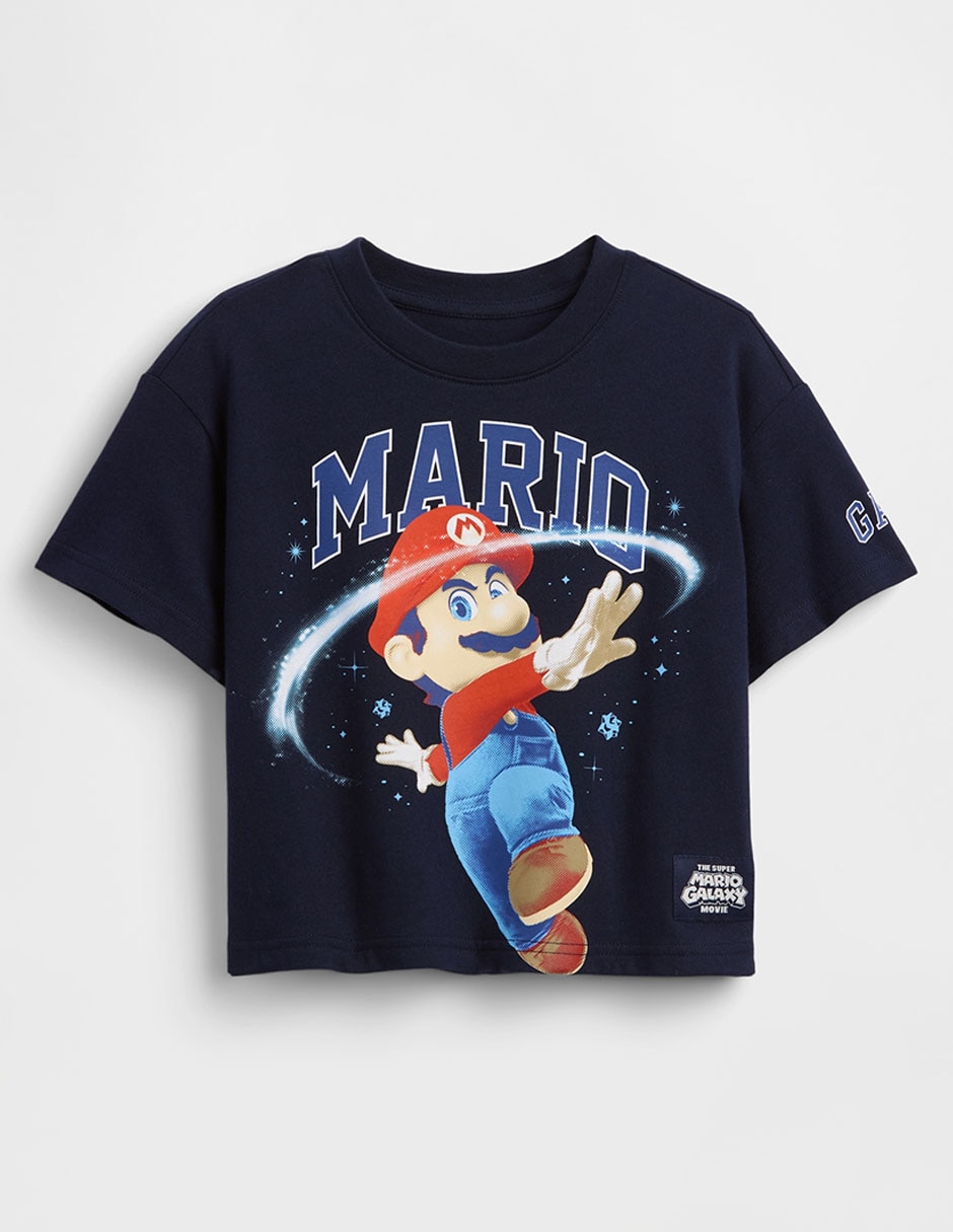 Playera Super Mario Bros manga corta para niño Playera Super Mario Bros manga corta para niño