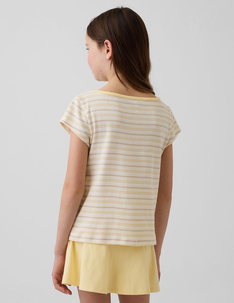 PLAYERA GAP 880154 NIÑA, XG, AMARILLO