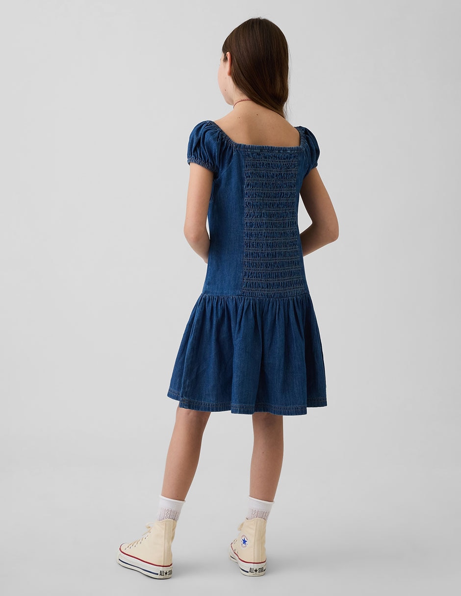 Vestido manga globo para niña 3
