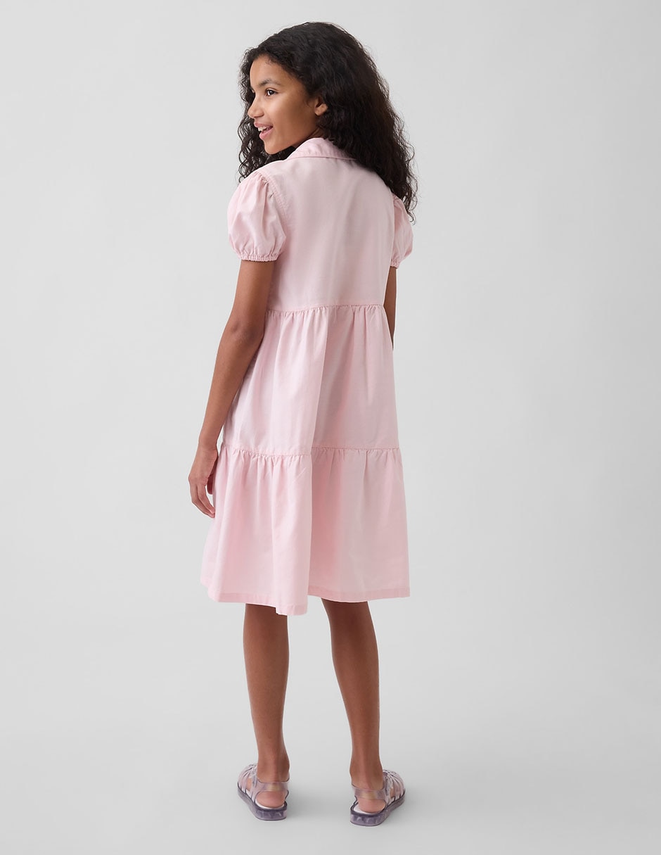 Vestido manga globo para niña