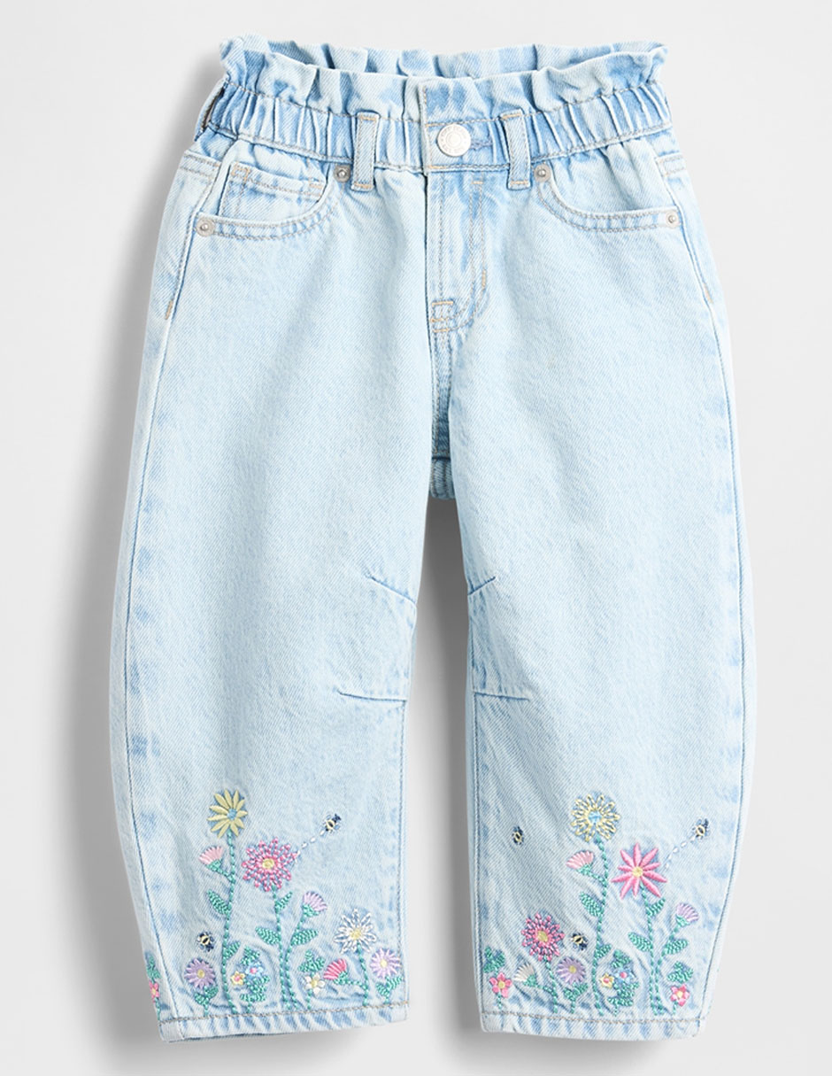 Jeans horseshoe lavado claro para niña