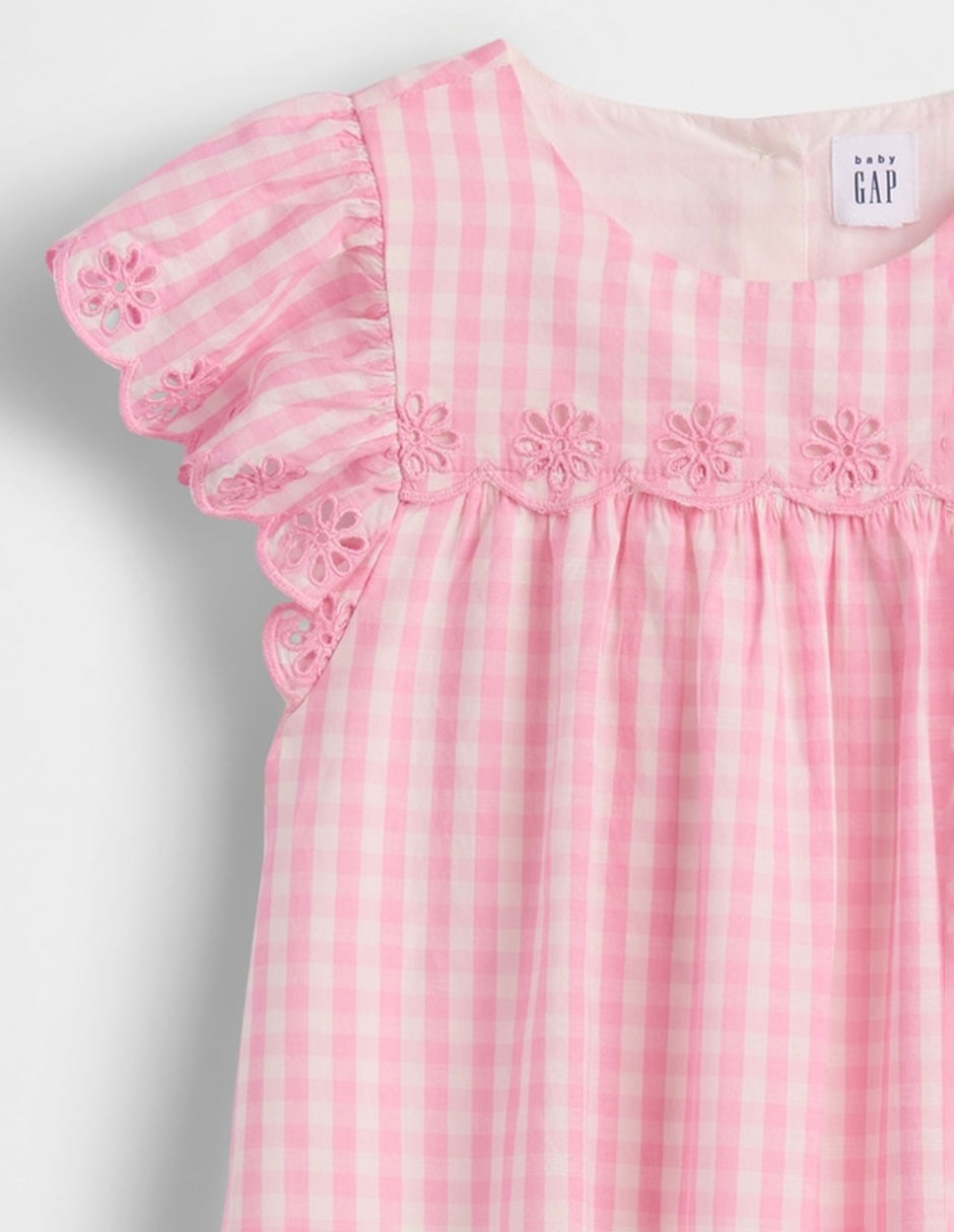 Vestido manga mariposa para niña 2