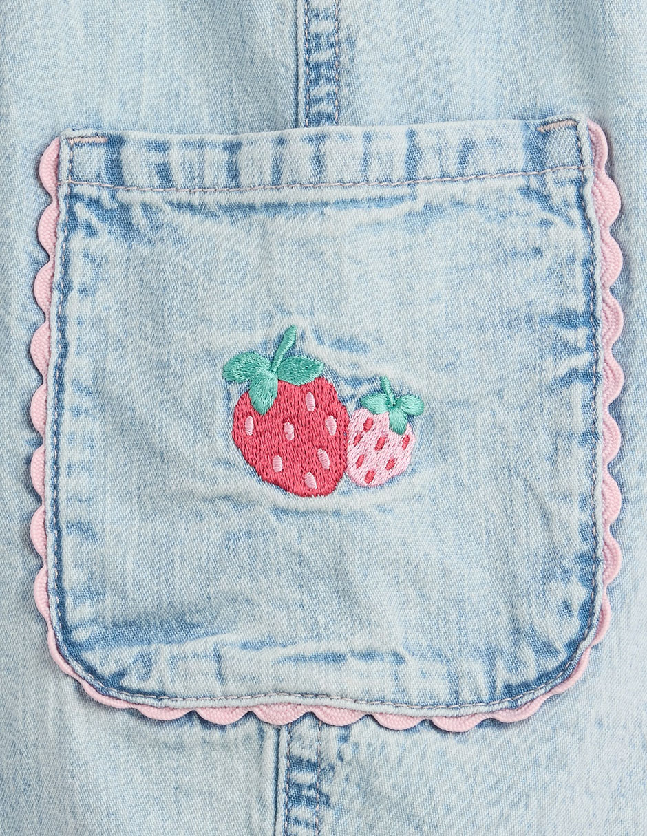 Jeans amplio lavado claro para niña 4