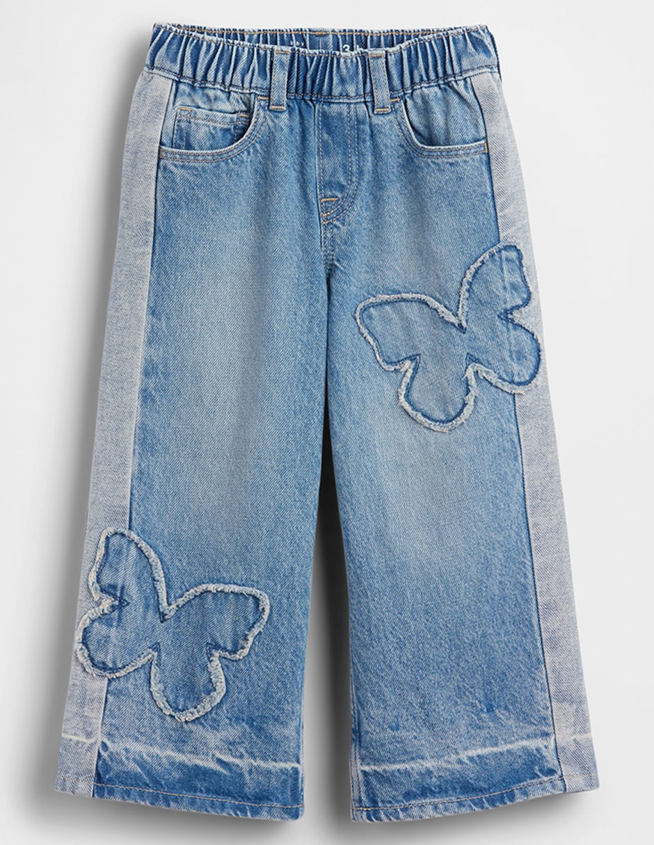 Jeans baggy lavado bitono para niña 2