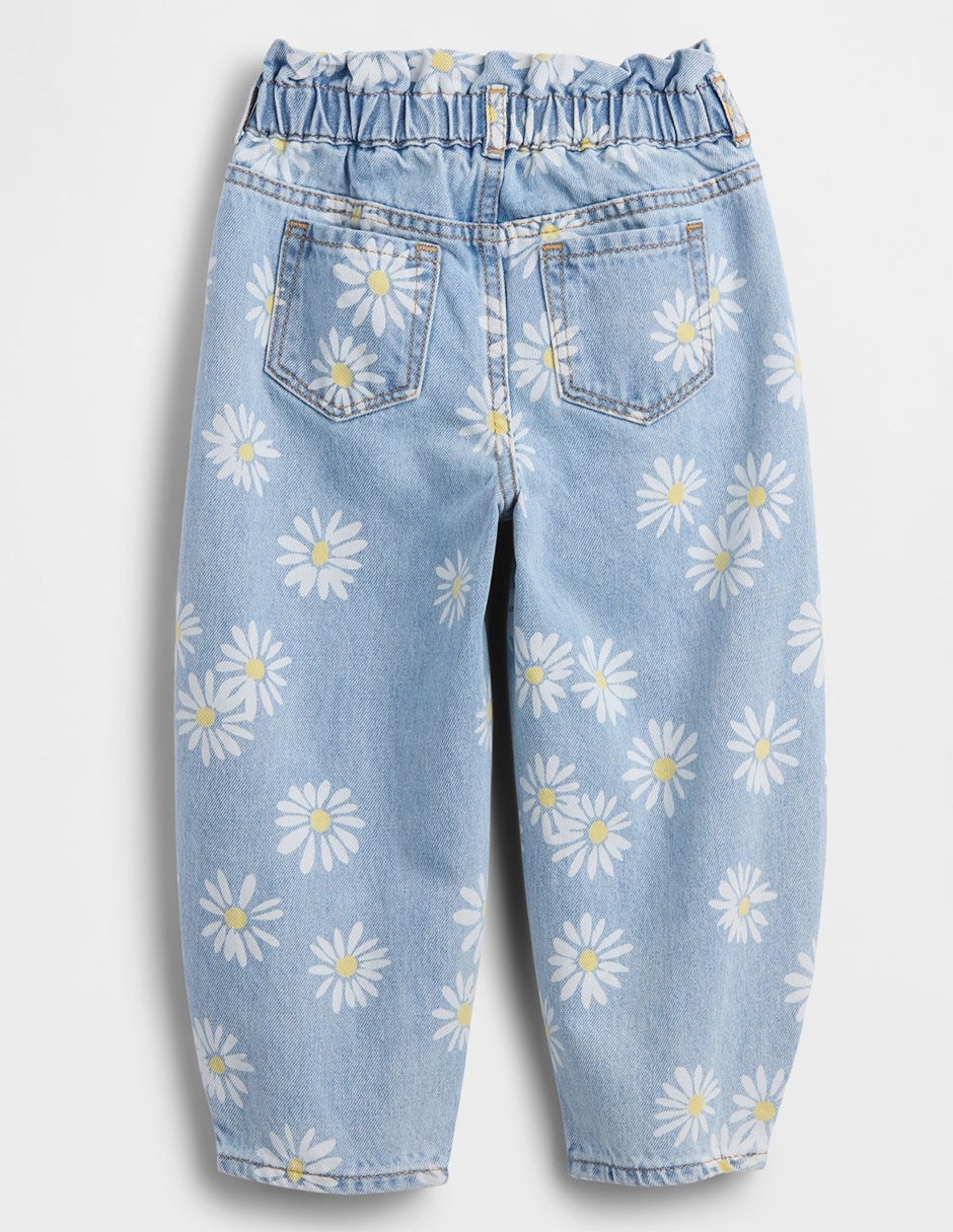 Jeans amplio lavado claro para niña 2