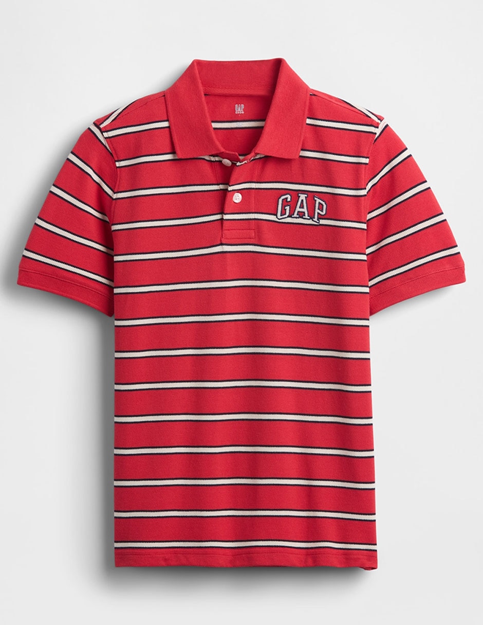Playera tipo polo de algodón para niño Playera tipo polo de algodón para niño