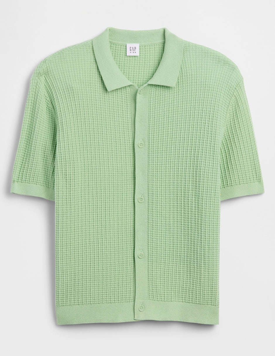 Playera tipo polo de algodón para niño