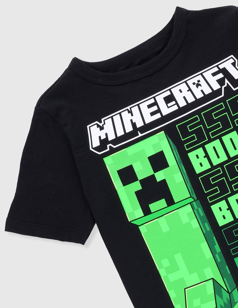 Playera minecraft manga corta para niño 3