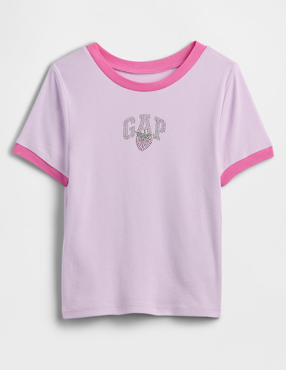 Playera manga corta para niña