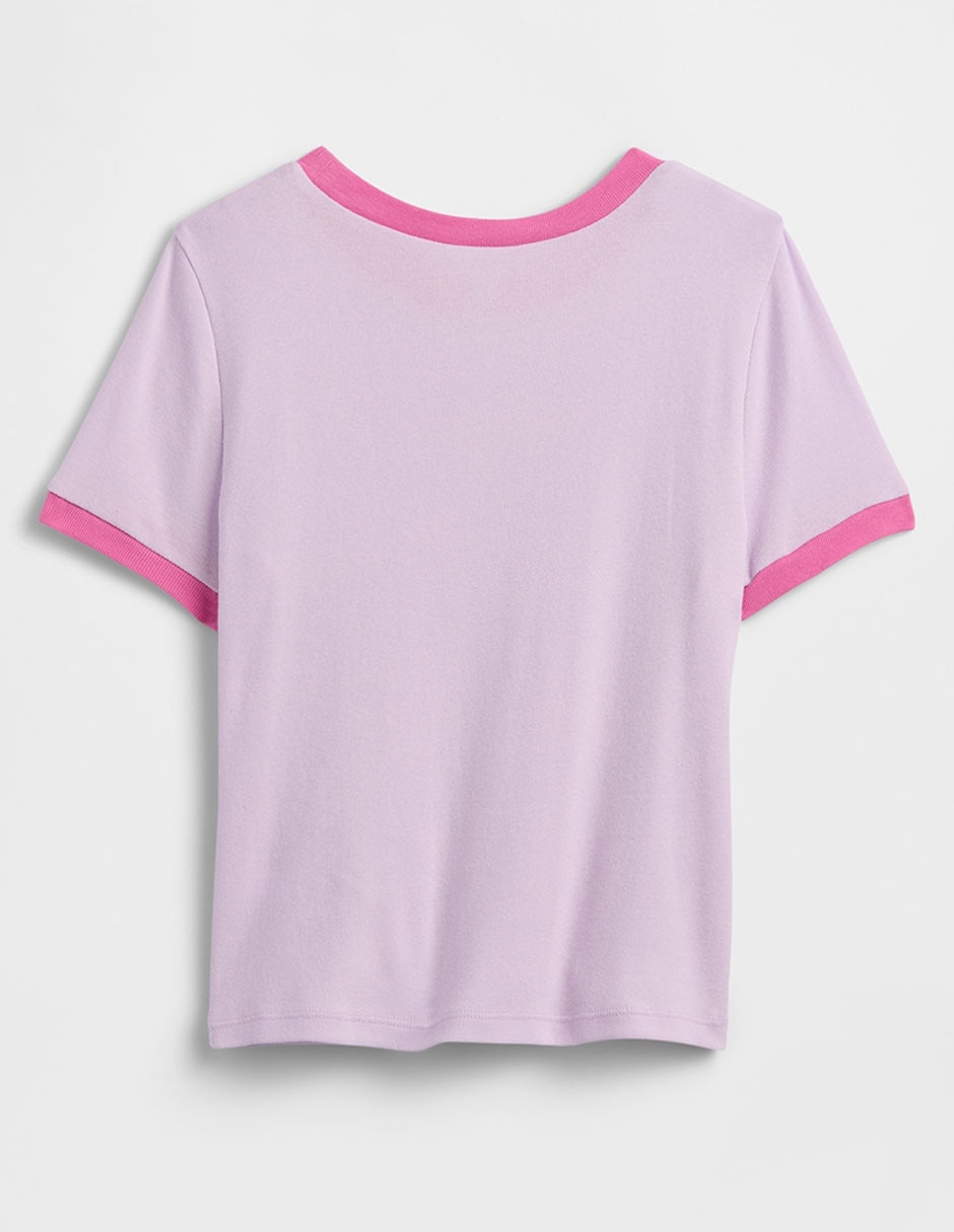 Playera manga corta para niña