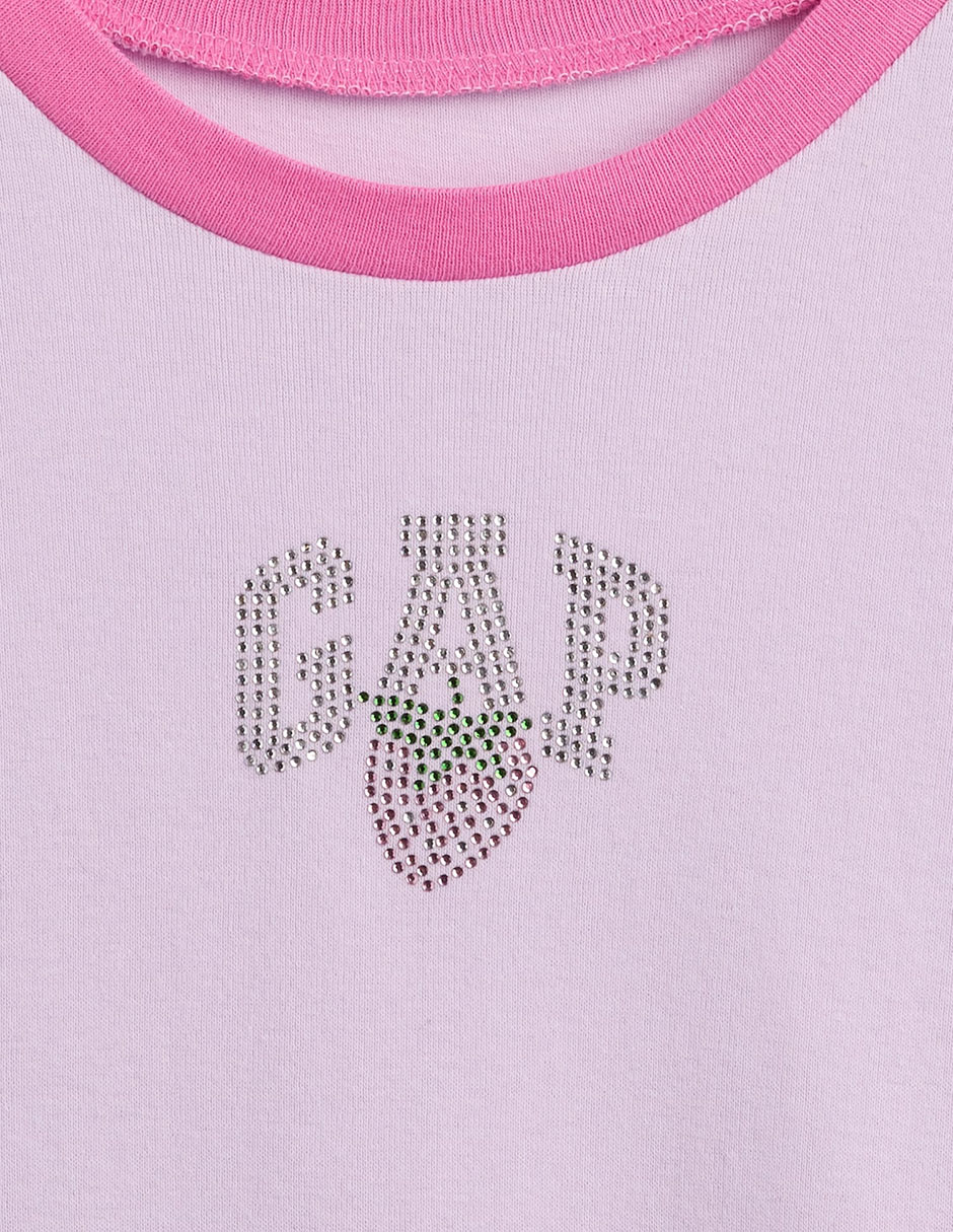 Playera manga corta para niña