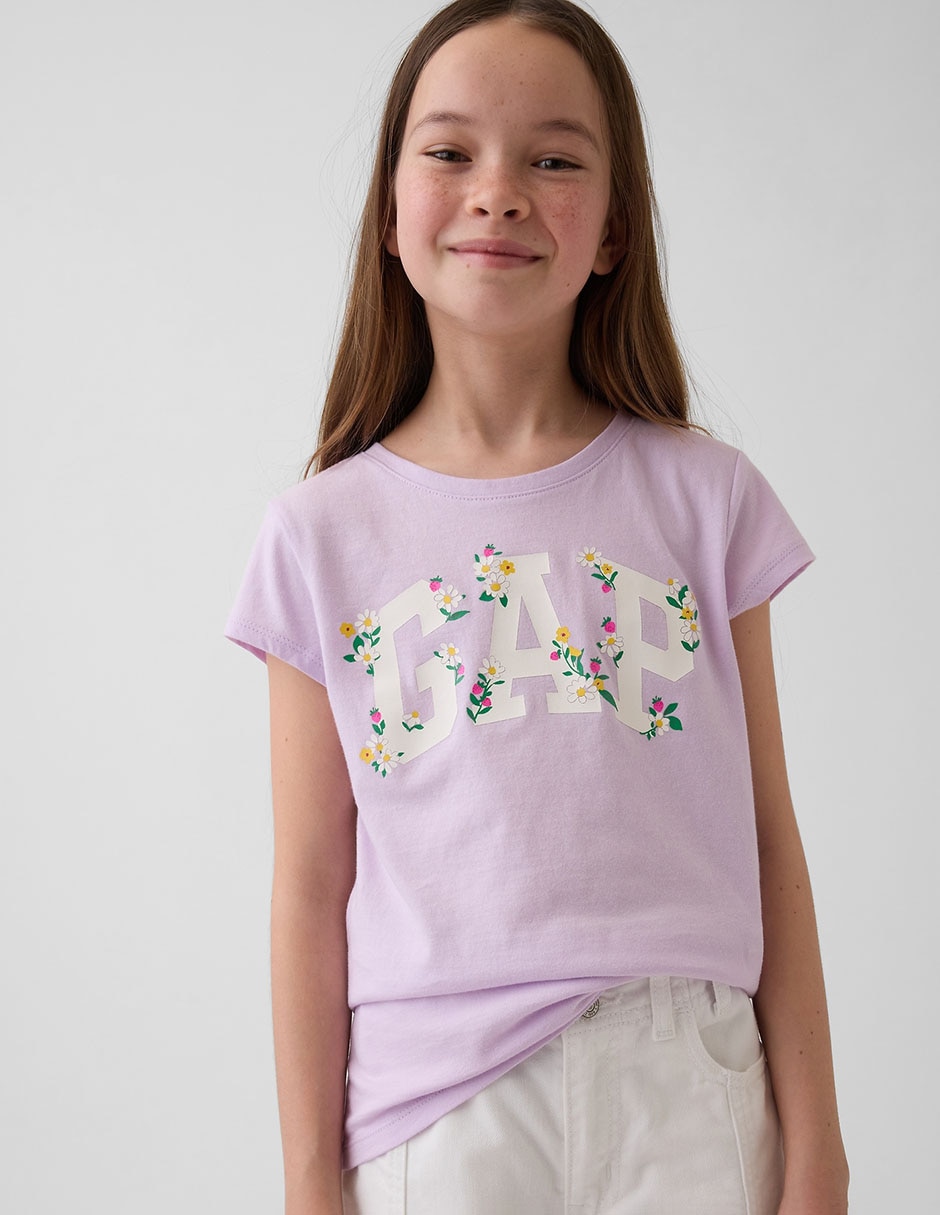 Playera manga corta para niña