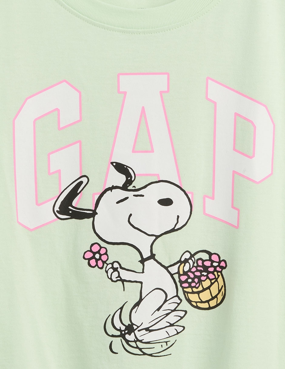 Playera Snoopy manga corta para niña 3