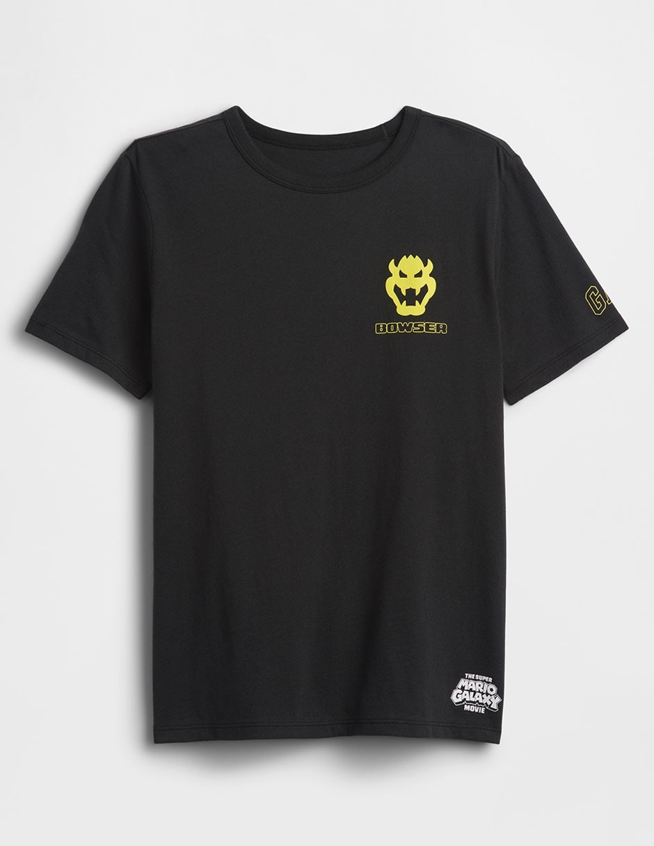 Playera Bowser Super Mario Bros manga corta para niño